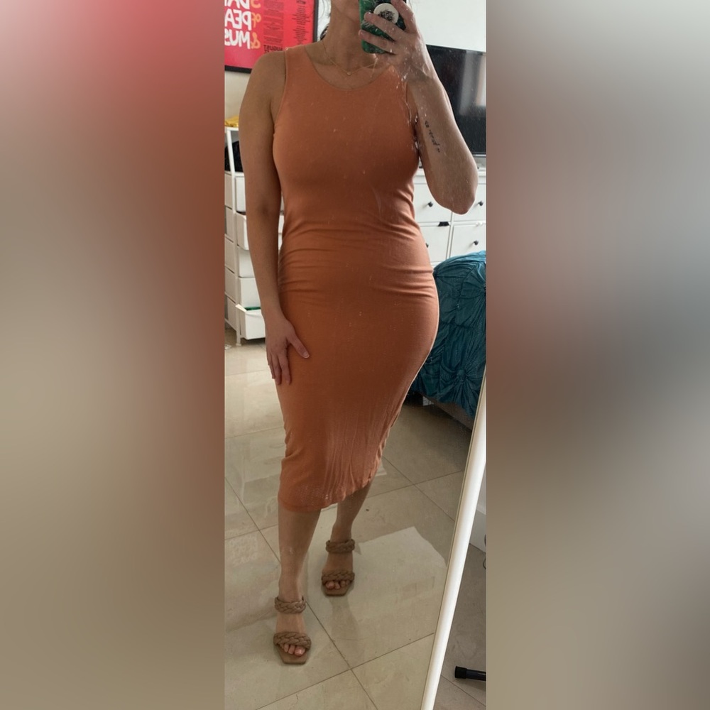 Savvi Malibu tank dress in coral - Picture 4 of 4
